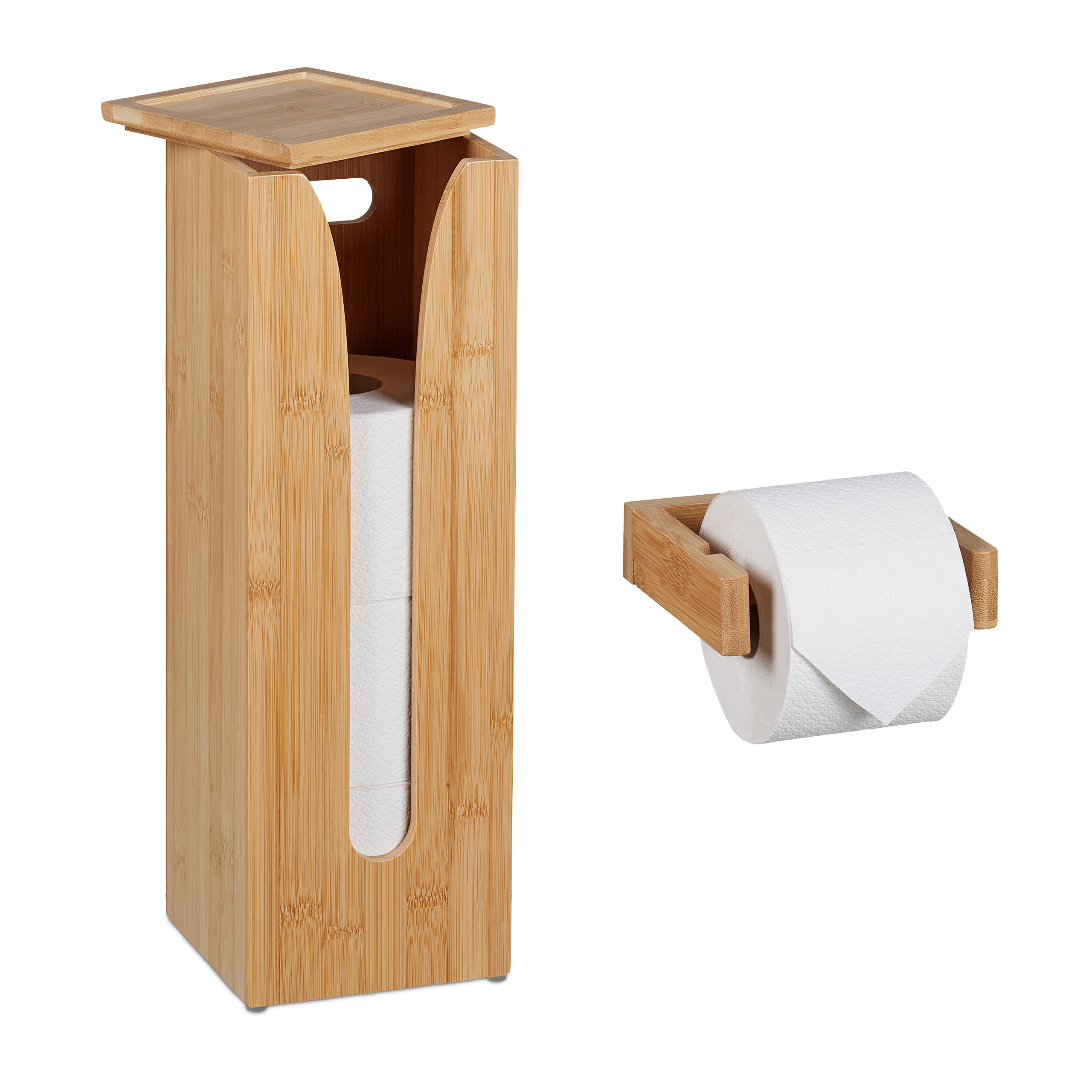 E-shop 2 tlg. Toilettenpapierhalter-Set in Natur