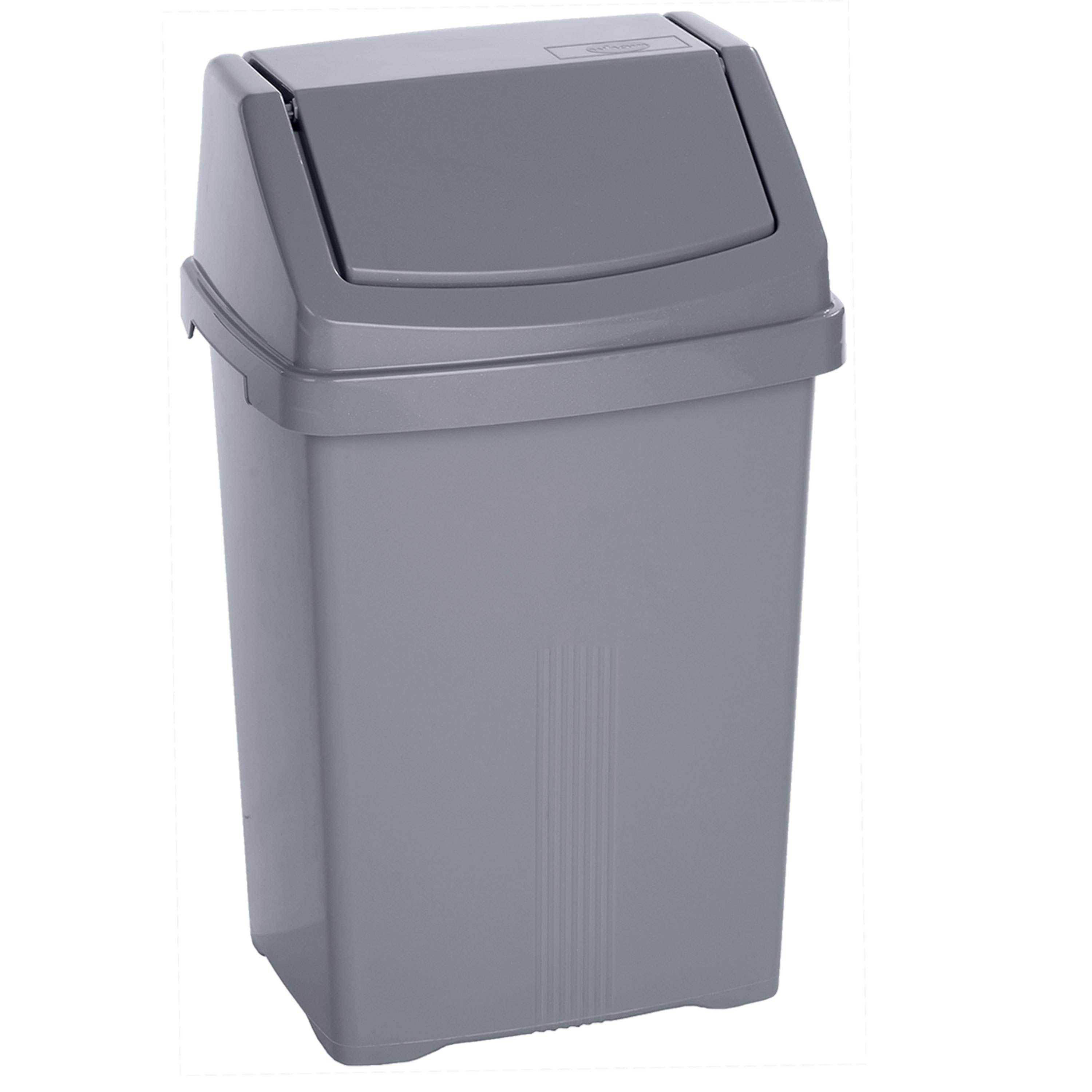 Image of Waste Bin With Swing Lid 15 Square Swing Lid Trash Can Plastic Kitchen Office Bathroom Cleaning Bucket Cosmetics Bucket Paper Basket Trash Can Waste Container Waste Bin Waste Collector