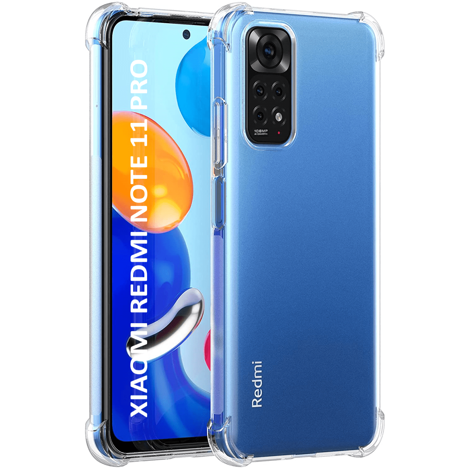 TEMU Coque pour Xiaomi Redmi Note 11 Pro / Redmi Note 11 Pro 5G - Antichoc Protection Silicone Souple Transparent Phonillico®