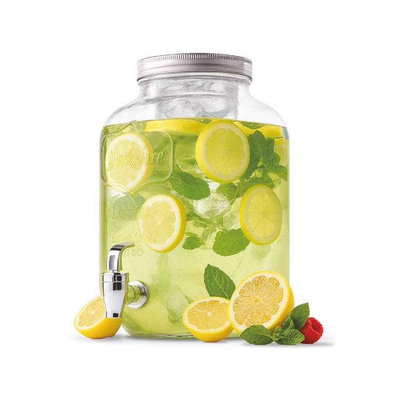 TEMU Dispenser Bevande in Vetro 8L con Rubinetto