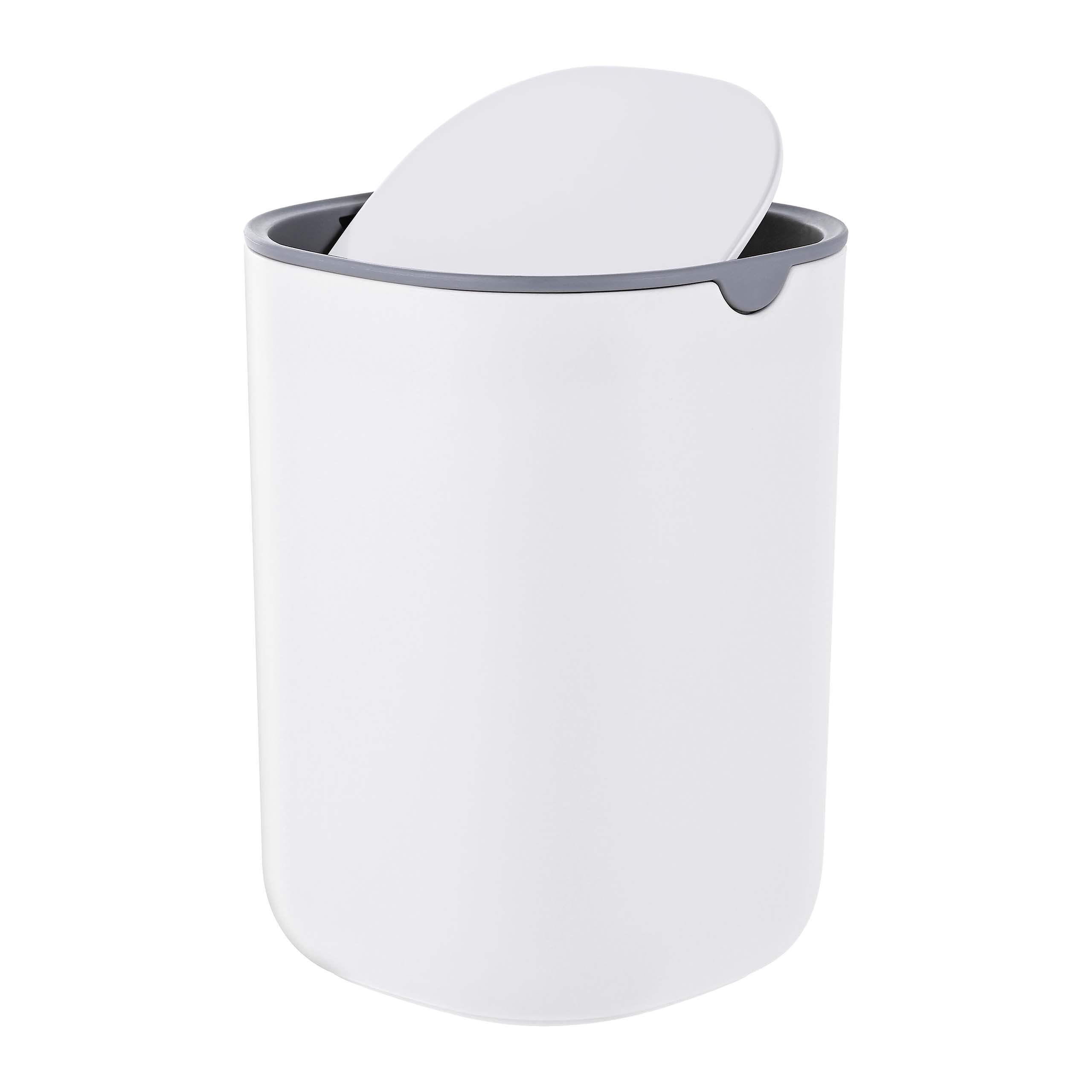 White Table Trash Can - 1.5 L