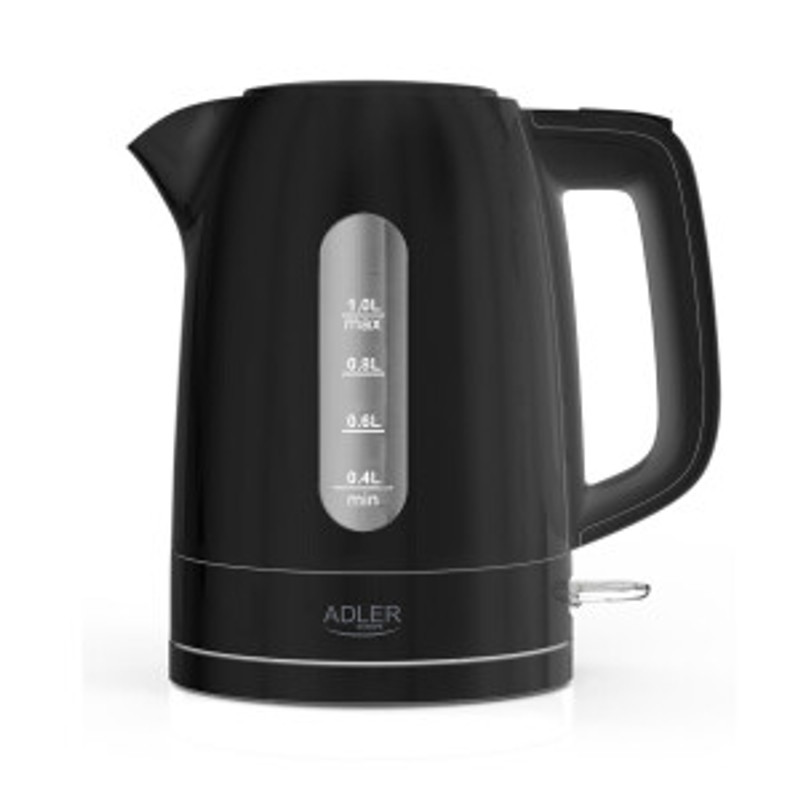 Adler 1.0l Black Plastic Kettle Ad 1380b