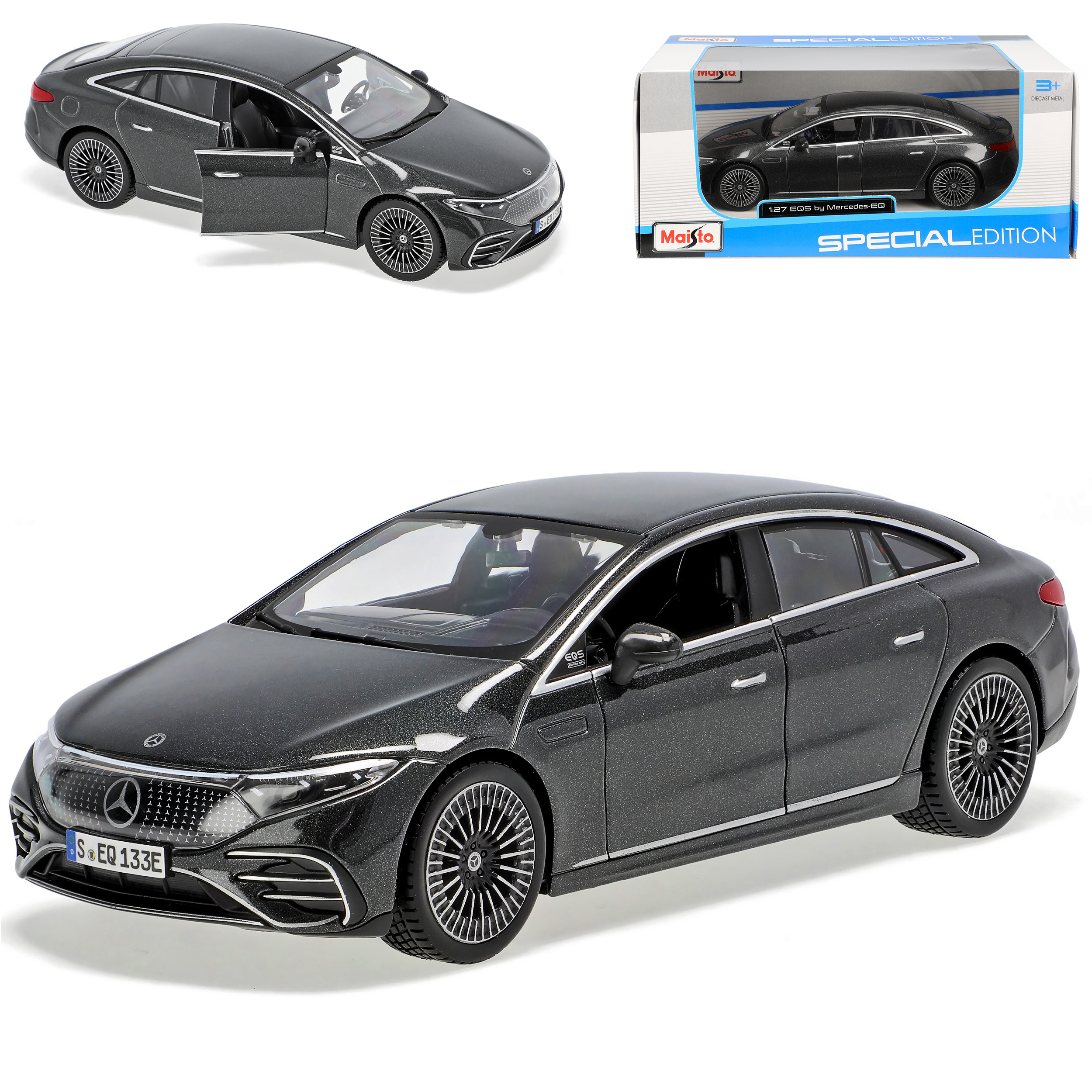 Image of Mercedes-benz Eqs V297 Sedan Gray From 2021 1/27 1/24 Maisto Model Car