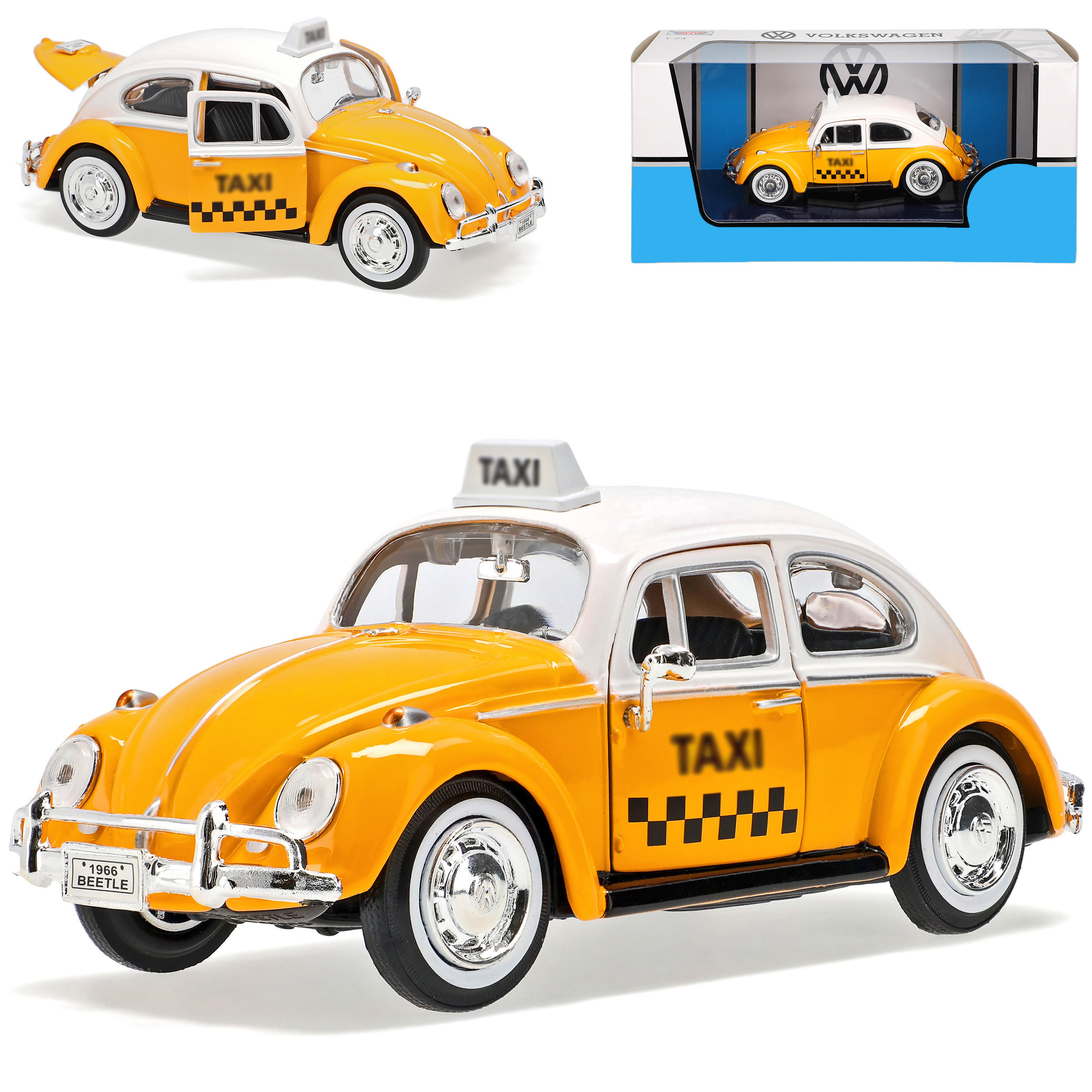 Image of Vw Taxi Yellow White 1/24 Model Car