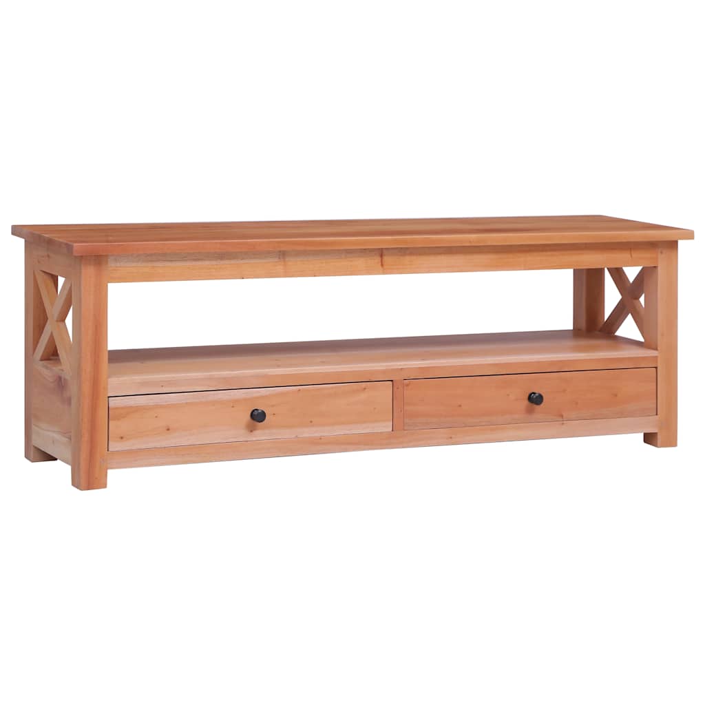 Image of Solid Wood Tv Cabinet With 2 Drawers, 1 Shelf, Lowboard, Tv Stand, Tv Table, Hifi Cabinet, Tv Furniture, 120x30x40cm
