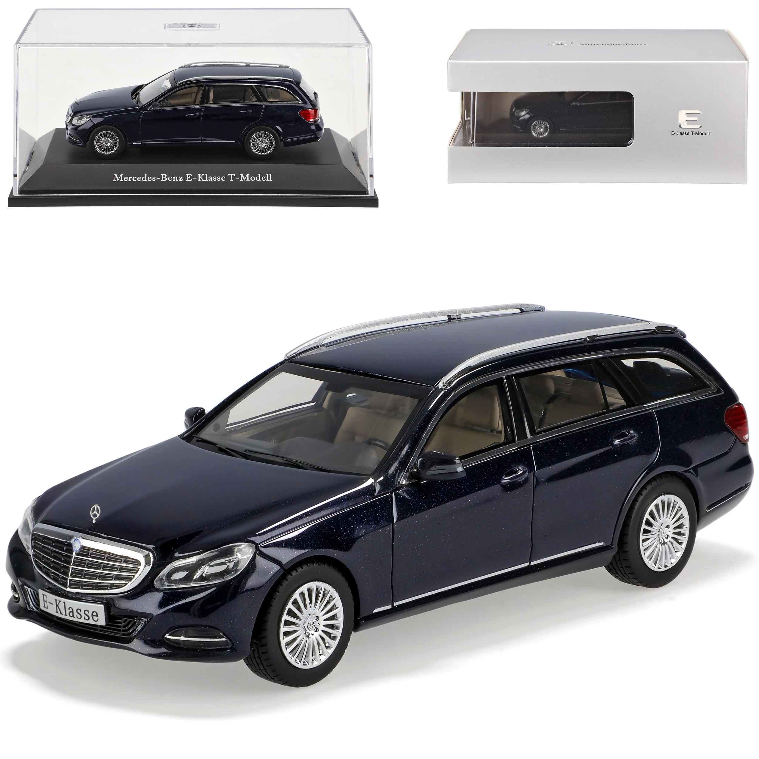 Mercedes-benz Wagon T-model Cavansite Blue W212 Facelift 2013 1/43 Model Car