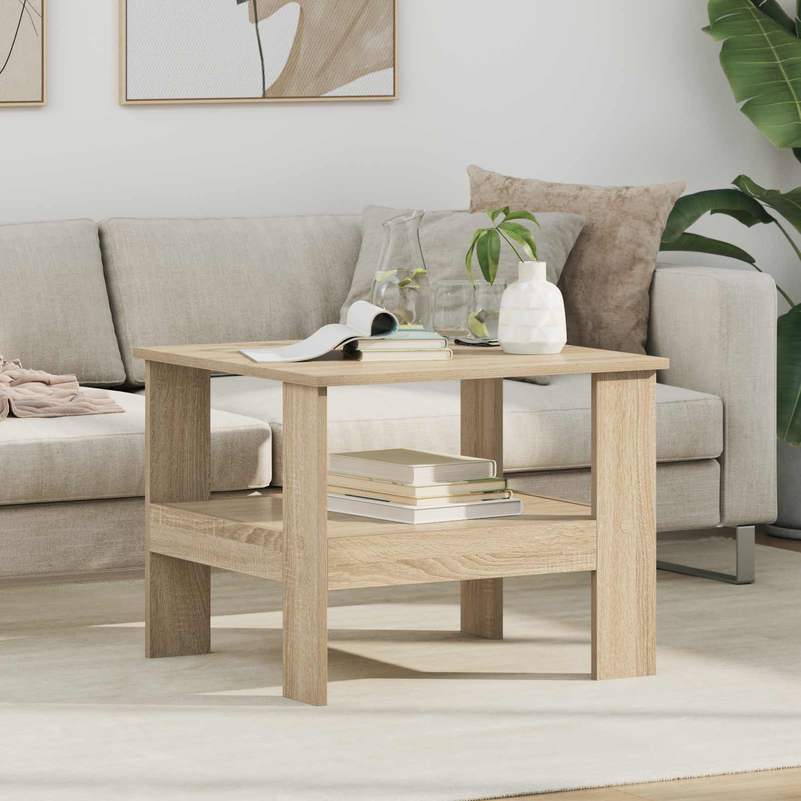 Image of Coffee Table Living Room Table Table Made Of Wood-based Materials Rectangular Indoor Table Decorative Surface Living Room Furniture Modern Coffee Table Stylish Centerpiece Room