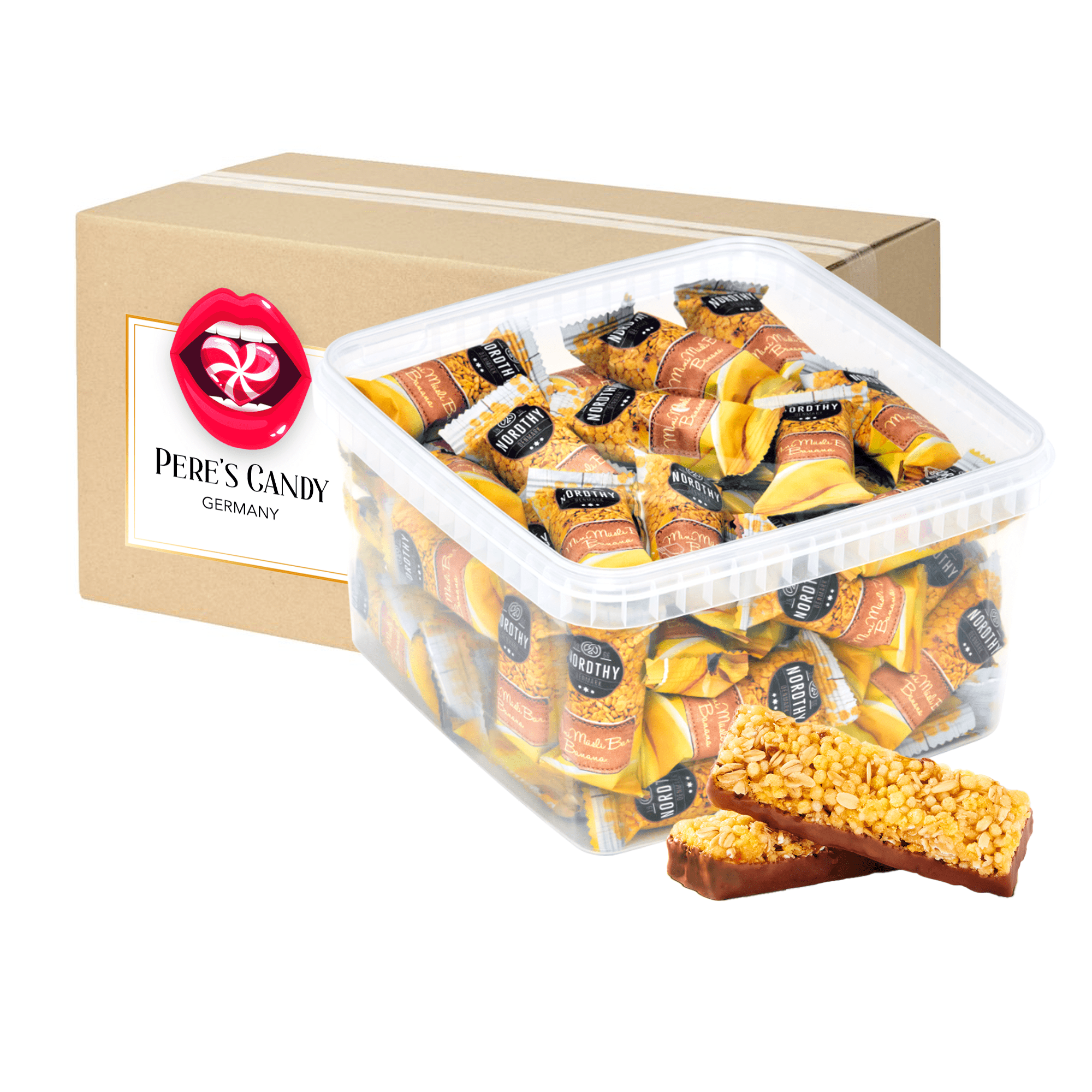 Mini Muesli Bars Banana Flavor Box From Denmark 600g