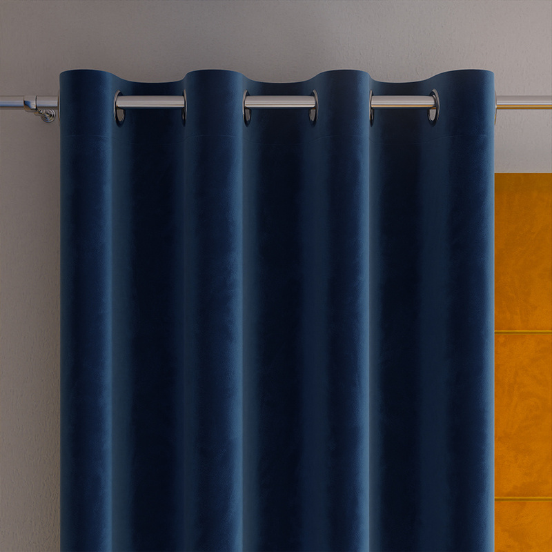 Image of - Curtain Ready On Slides - 140x160 Cm - Navy Blue