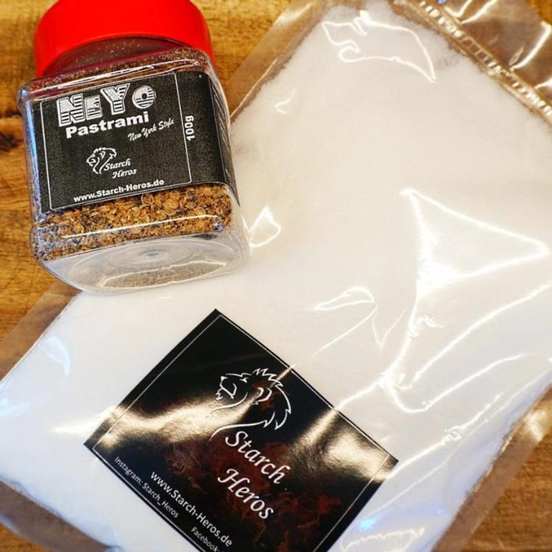 Image of Pastrami Set / Curing Salt + Pastrami Seasoning In Shaker Jars For 10kg Meat!!! Ovp