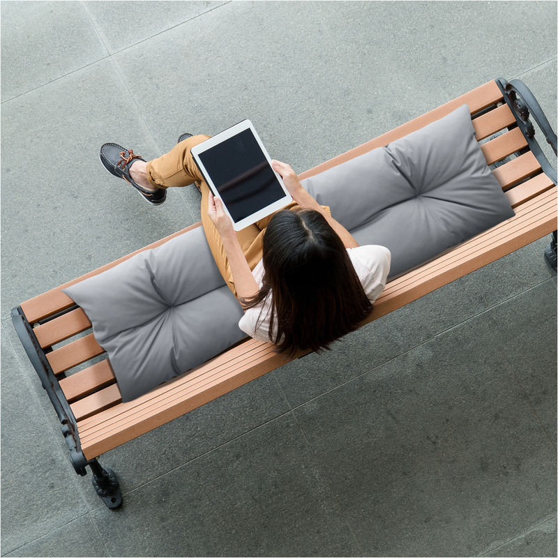 TEMU Coussin de jardin pour balançoire et banc 120X40 cm, palettes de meubles, matériau imperméable aux intempéries pour terrasse, jardin, salon -