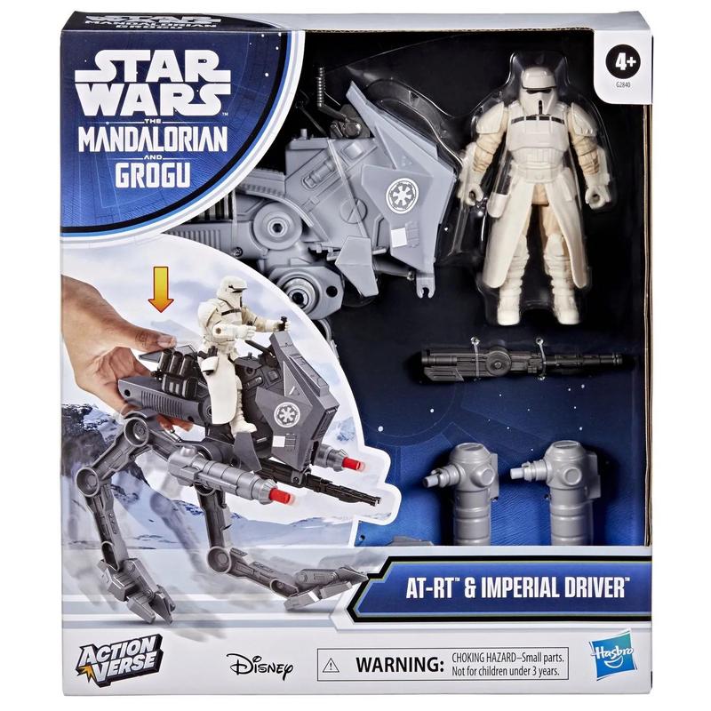 Star Wars Mandalorian With Grogu Action Verse Set Figurine Imperial Driver With Vehicle And Rt Accessories