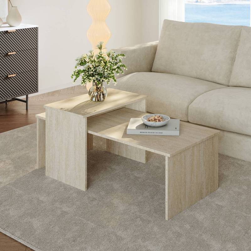 2-piece Set 'sotapim' Rectangular Side Tables