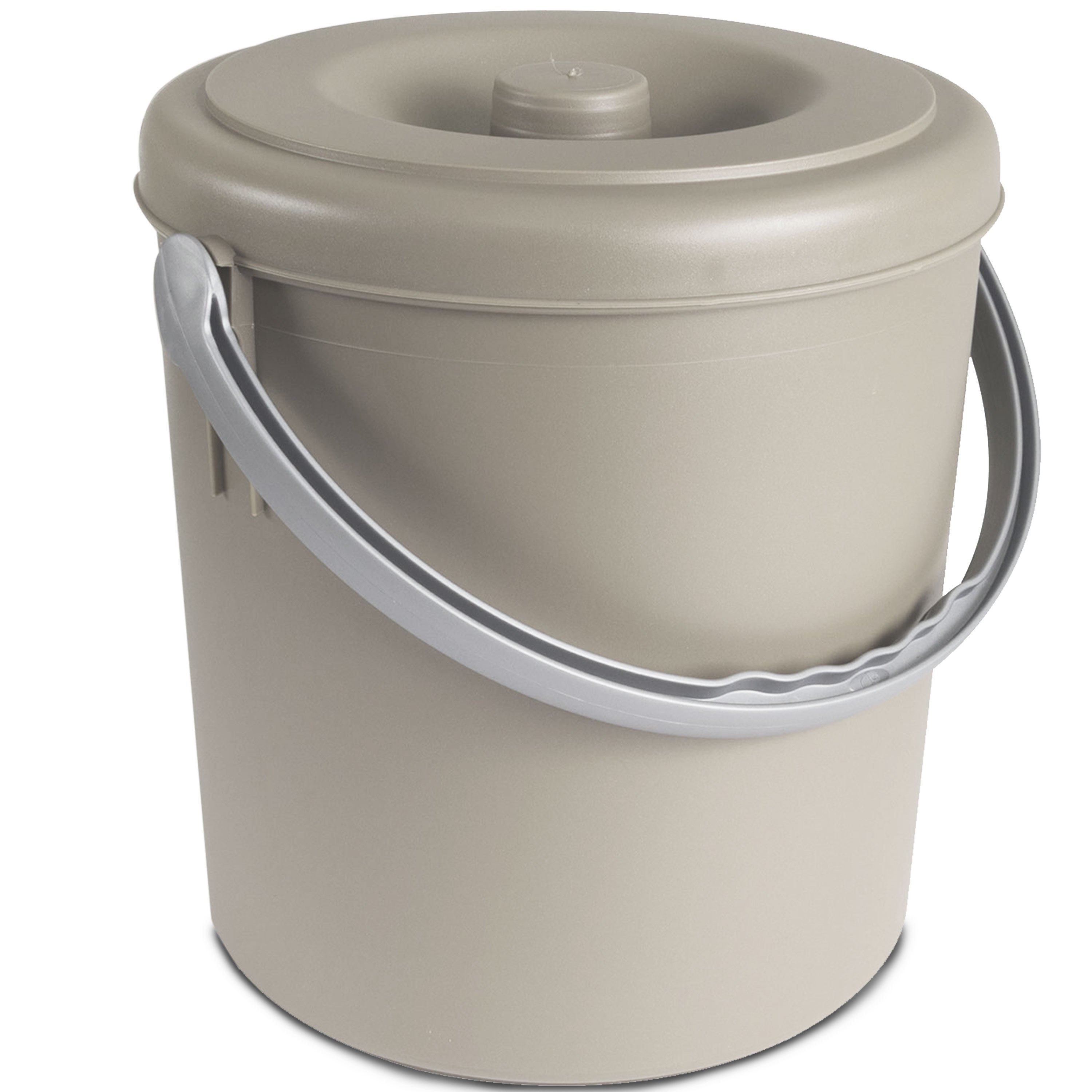 Trash Cans 10 - 15 - 20 - 25 With Closable Lid And Handle - Waste Collector Bio Trash Can Kitchen Trash Can Windproof Trash Can Senior Baby Plastic Round