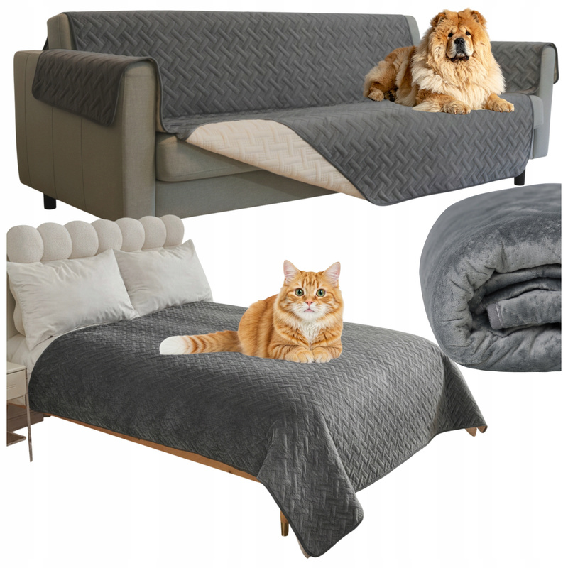 Image of Protective Mat For Bed And Sofa For 167x193 Cm, Waterproof, Anti-slip, 4 Layers, With Tpu, Soft Protective Blanket Wobell