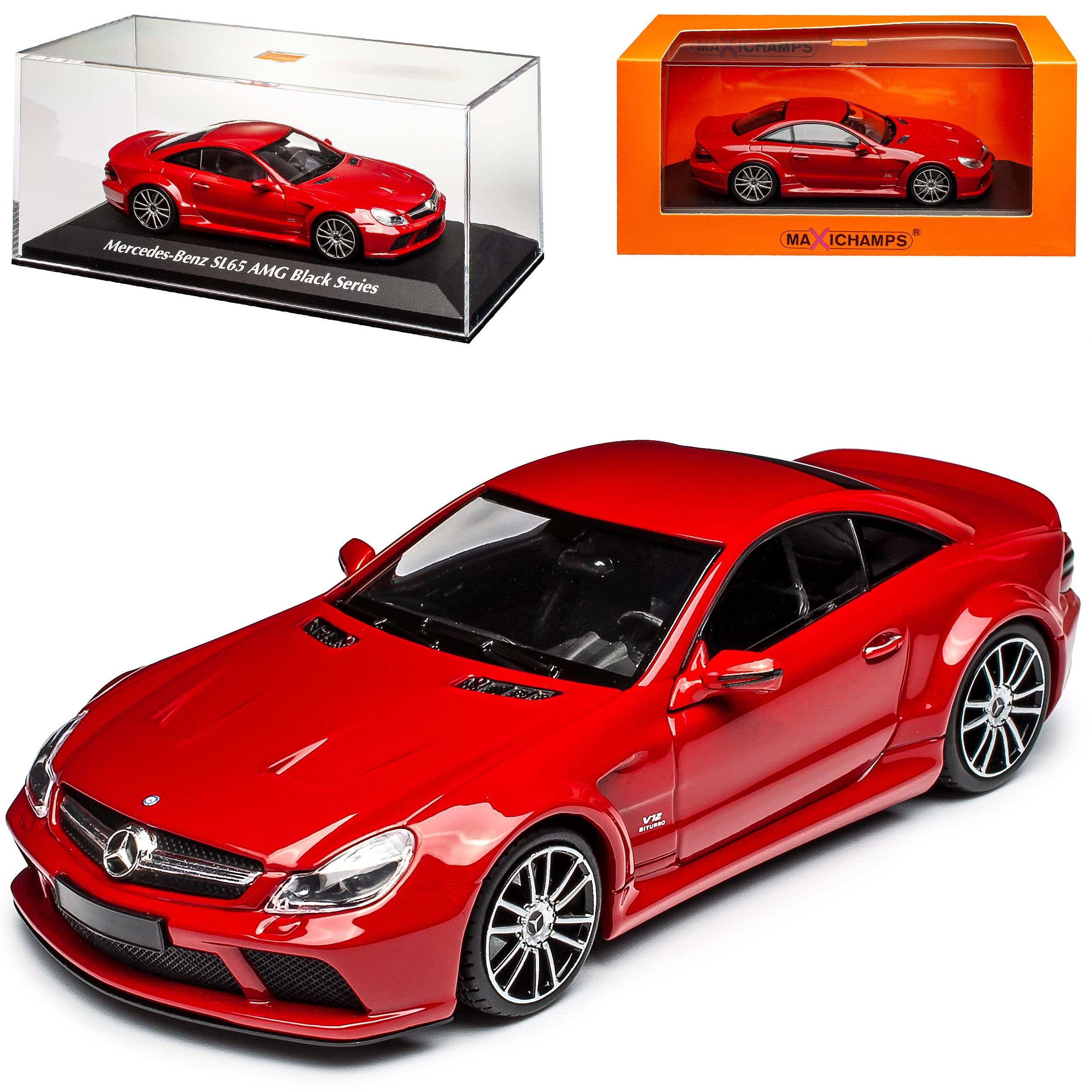 Mercedes-benz Amg Red Model 2001-2011 Version From 2nd Facelift 2008-2011 1/43 Maxichamps Model Car