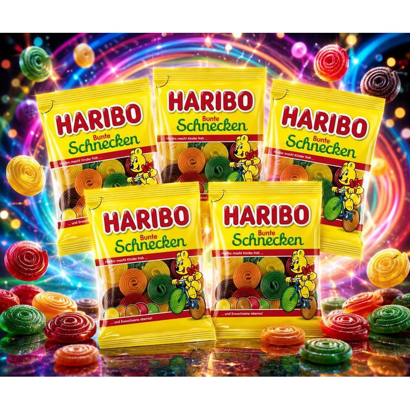 Image of Haribo Colorful Snails 5 X 160g