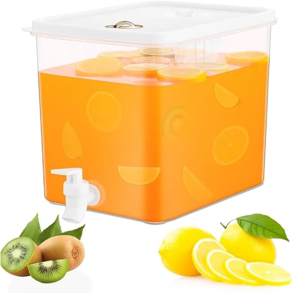 TEMU 10l Large Capacity Beverage Dispenser With Faucet And Filter, Portable Water Tank/container For Parties, Outdoor Camping, And Picnics