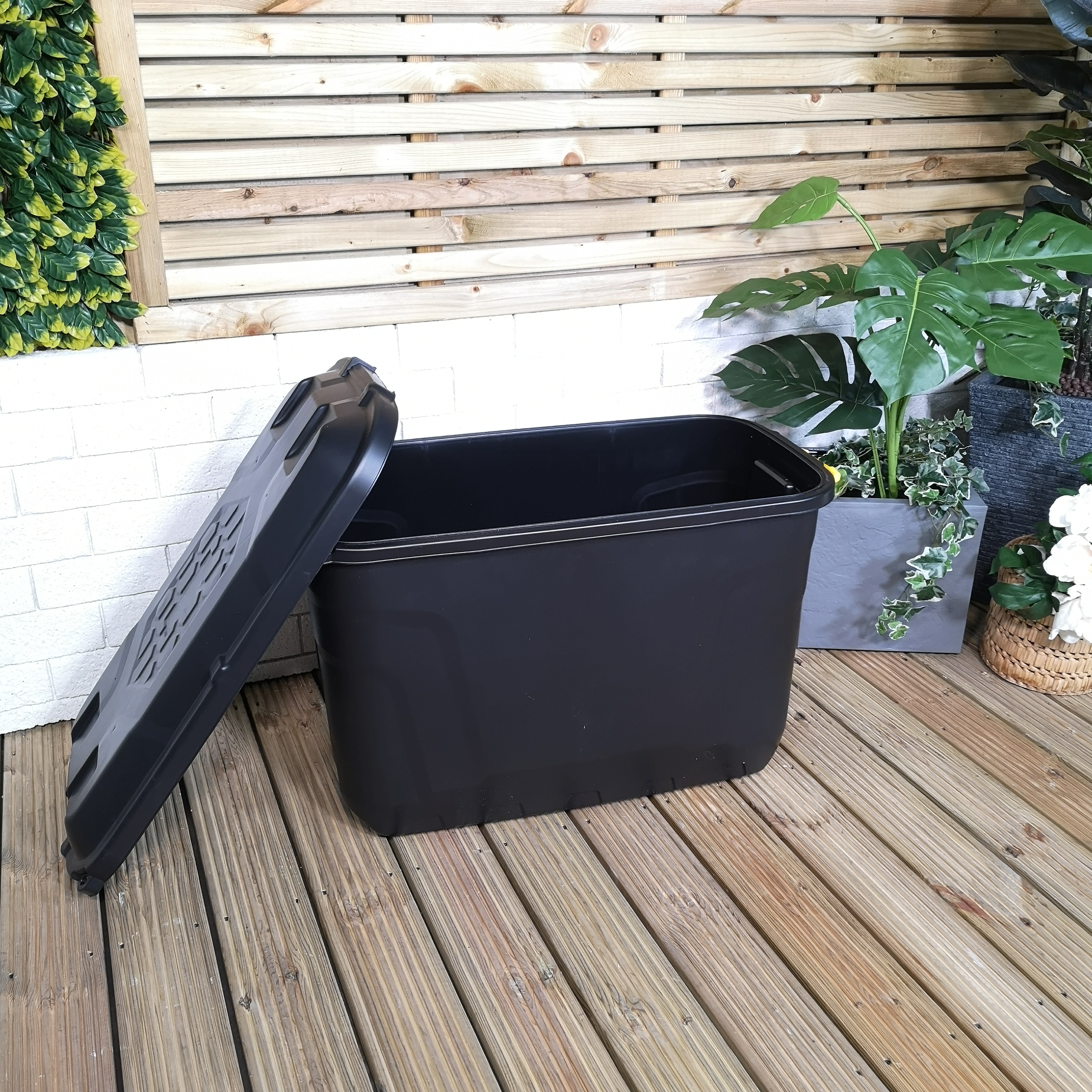 110L Heavy Duty Trunk on Wheels, Lockable & Stackable Storage Chest