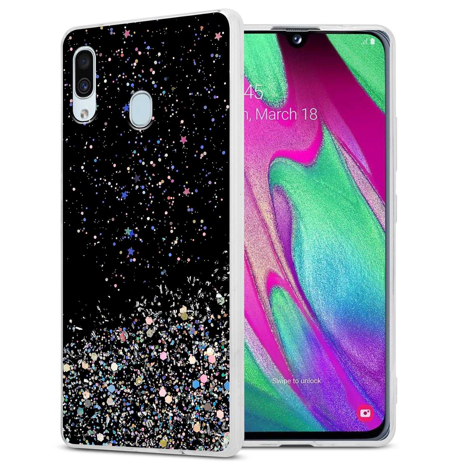 Case Compatible For Galaxy A40 Protective Of Flexible Tpu Silicone With Sparkling Glitter Case Cover Phone Case