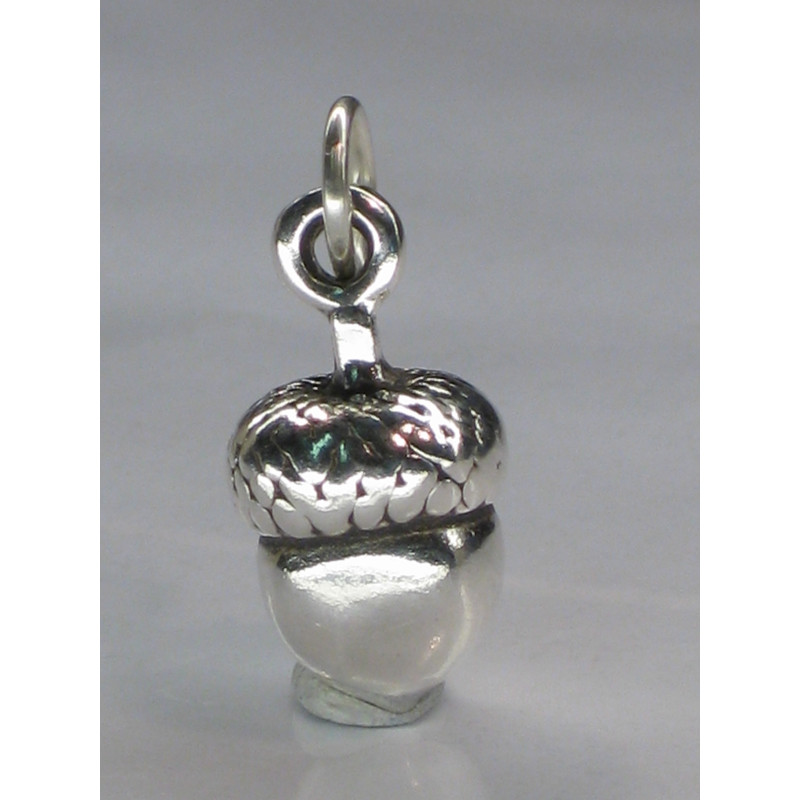 Acorn Sterling Silver Charm, Nature-Inspired Accessory