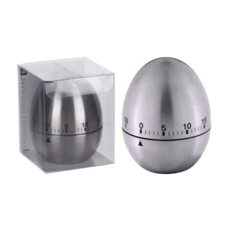 Stainless Steel Egg Timer, Mechanical Short-, Kitchen Timer, Baking Timer