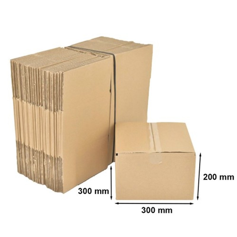 TEMU Boîtes en carton à , 300 × 300 × 200 mm, 200 mm, m2, 360 g/m2, 3 épaisseurs, Pour l'expédition, Dans chaque entreprise, le stockage ou l' de