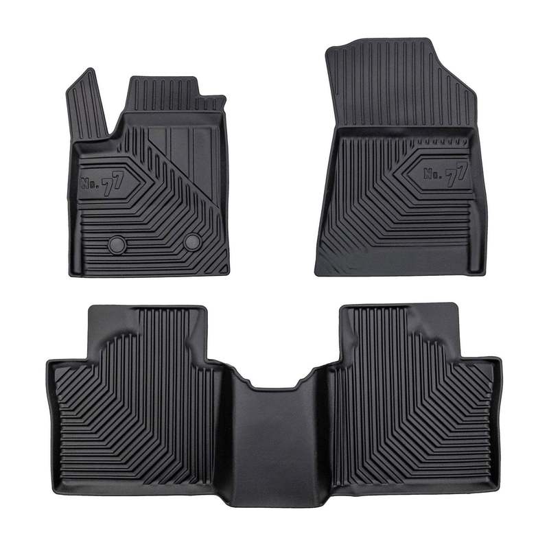 Rubber Floor Mats No.77 For Renault Rafale 2024-2025, Tpe, Black, 3-piece Set