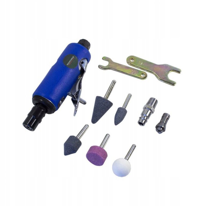 Pneumatic Grinder + Grinding Tips.