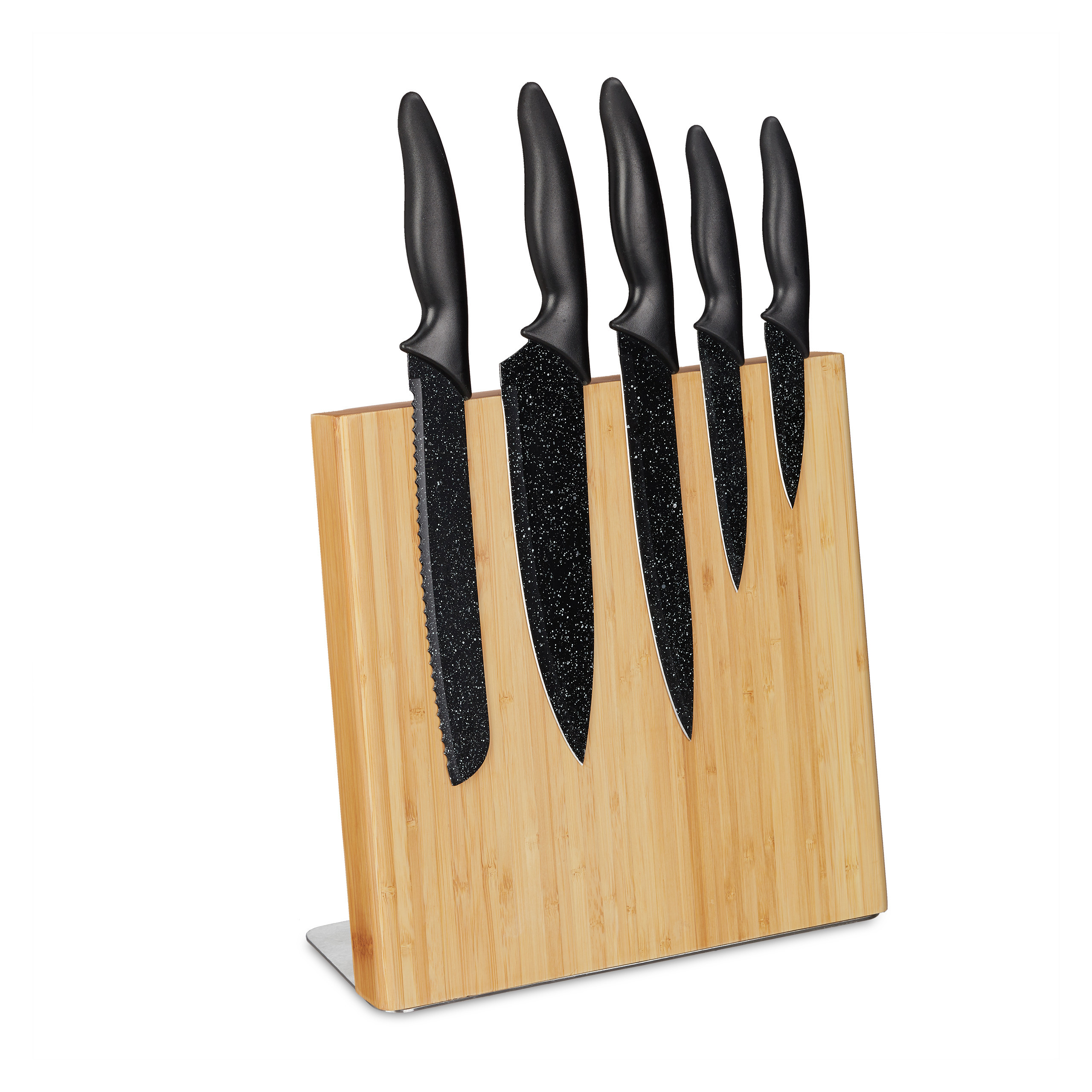 Natural Knife Block - (w)28 X (h)27.5 X (d)12 Cm