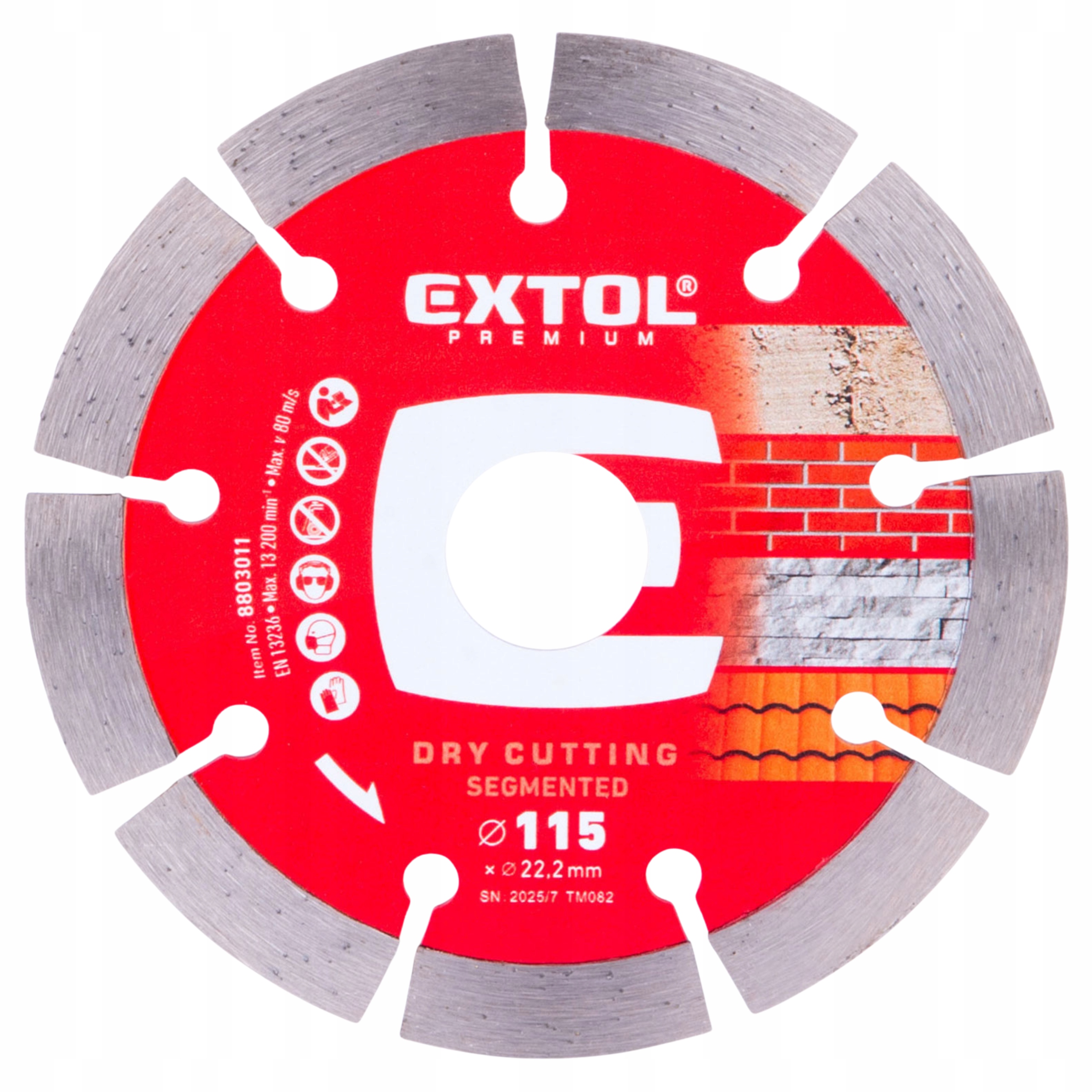 Diamond Segmented Disc 115 Mm For Dry Concrete Granite Brick Roof Tile Natural Stone Building Materials High Heat Resistance Fast Aggressive Long 22.2 Mm Mounting Hole