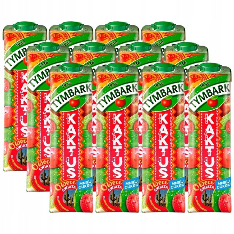 Image of Tymbark Fruits Of The World Multi-fruit Cactus Drink 1l X 12 Pieces