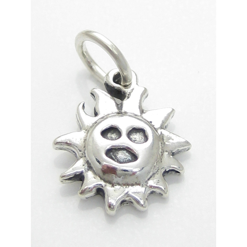 Sterling Silver Sun Charm, Warm Weather Design