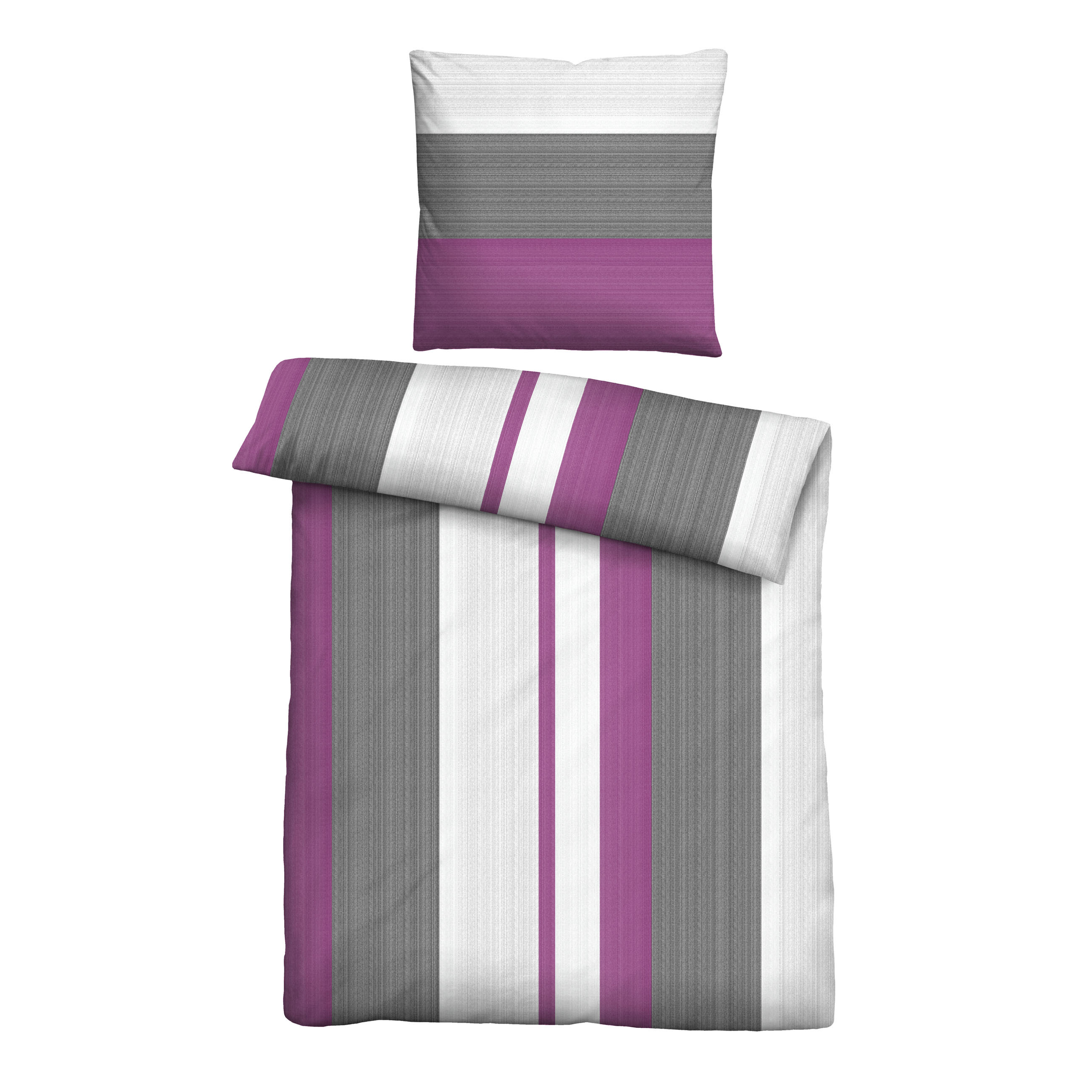 Image of Sleep - - Bedding Set 0360459 Stripes, 1x 135x200 Cm + 1x 80x80 Cm