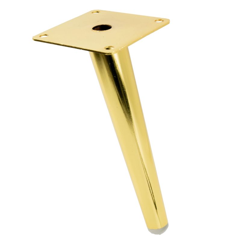 TEMU Pata de mueble, clavija inclinada dorada, altura 18 cm – una elegante pata de metal para mesas, cómodas, sofás y armarios. El acabado dorado un