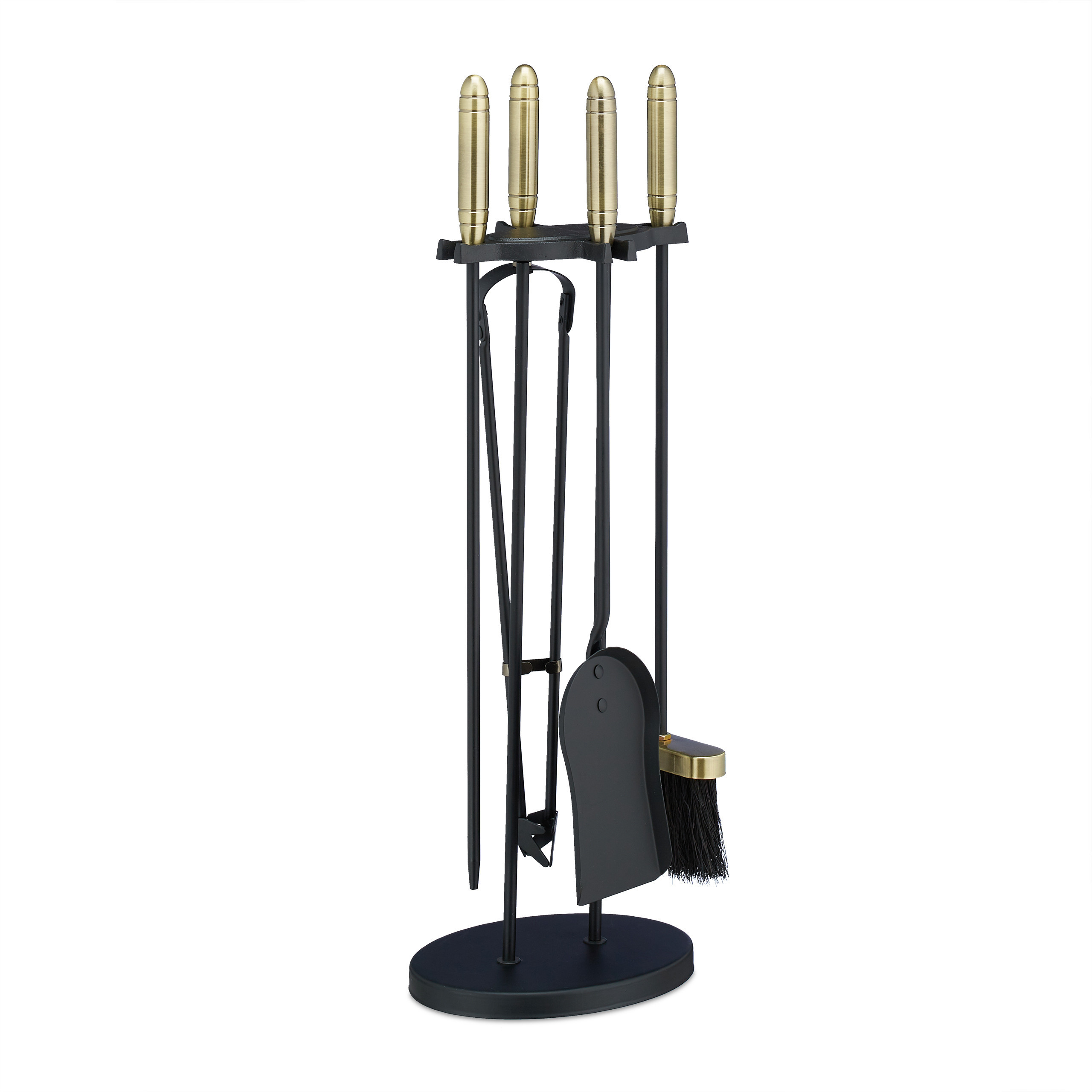 5-piece Set: Black Fireplace Tool Set
