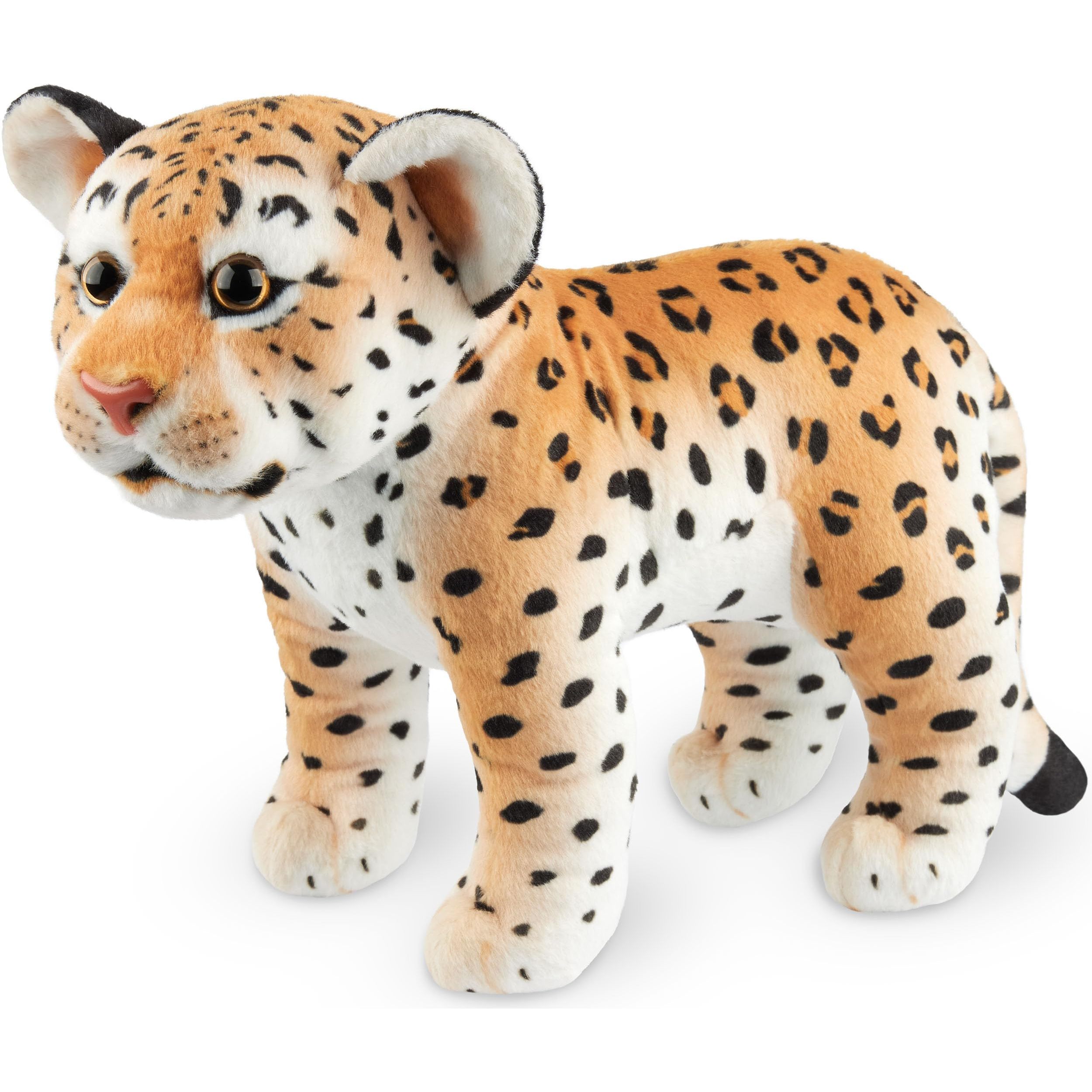 Image of Brubaker Leopard Plush Toy - 30 Cm Stuffed Animal - Baby Plush Big Cat Standing - Children's Plush Toy - Brown