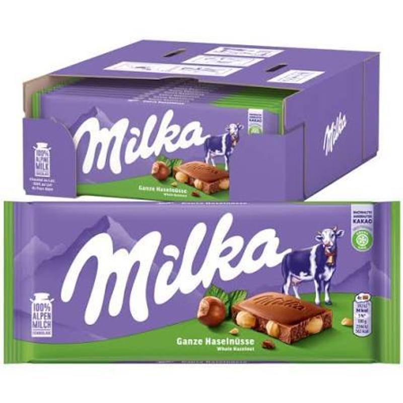 Image of Milka Mini Hazelnut Chocolate Bar 19 X 45g