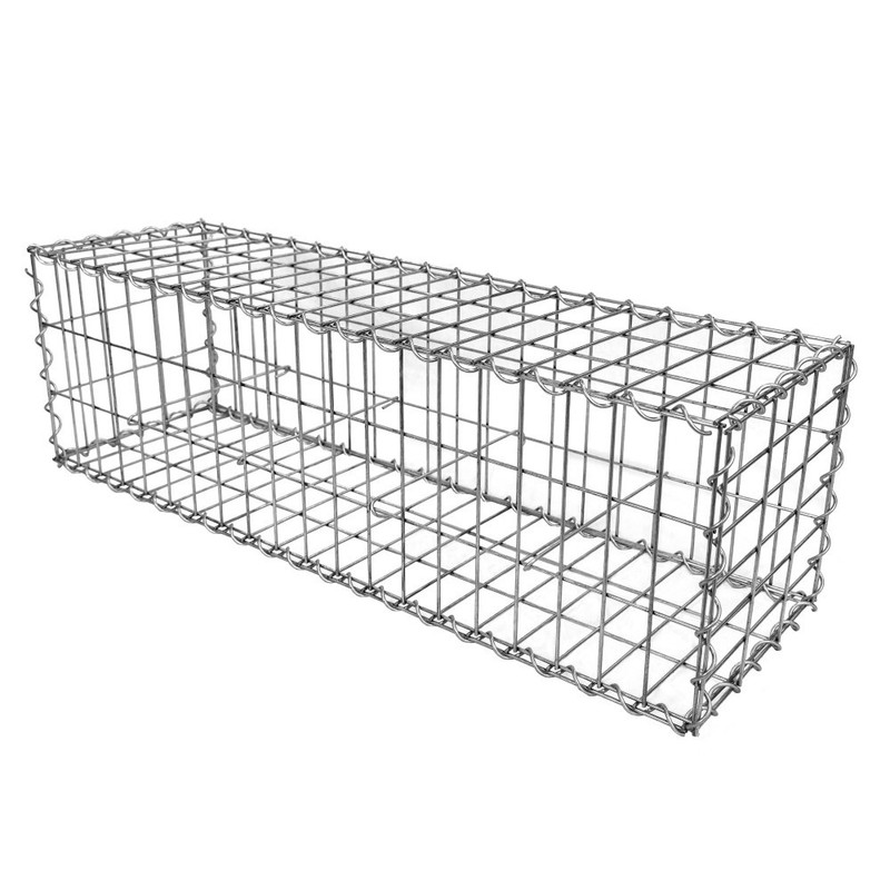 TEMU Gabion dimensions 100x30x30cm - Mur avec pierres - Mur de soutènement - Paroi Bordure de jardin - avec et entretoises