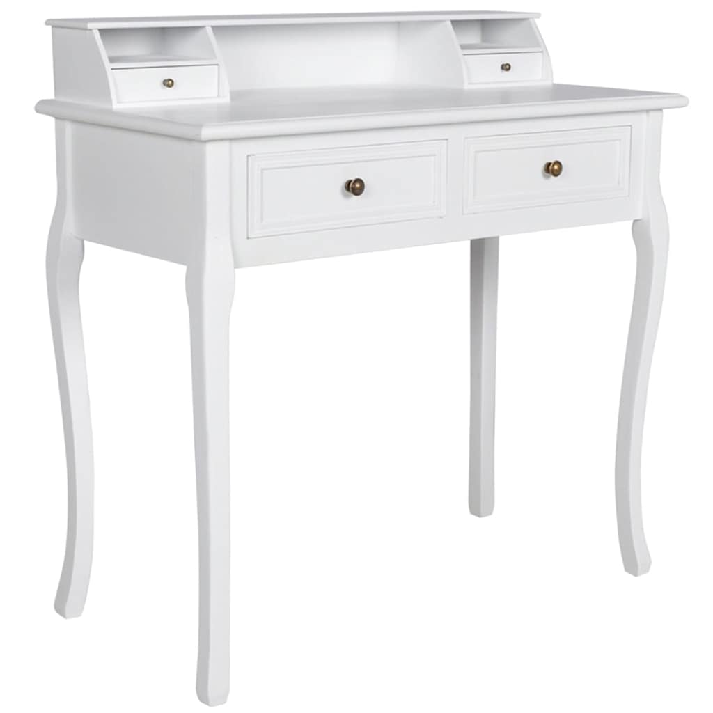 Image of Makeup Table White Dressing Table Vanity Cosmetic Table Cabinet