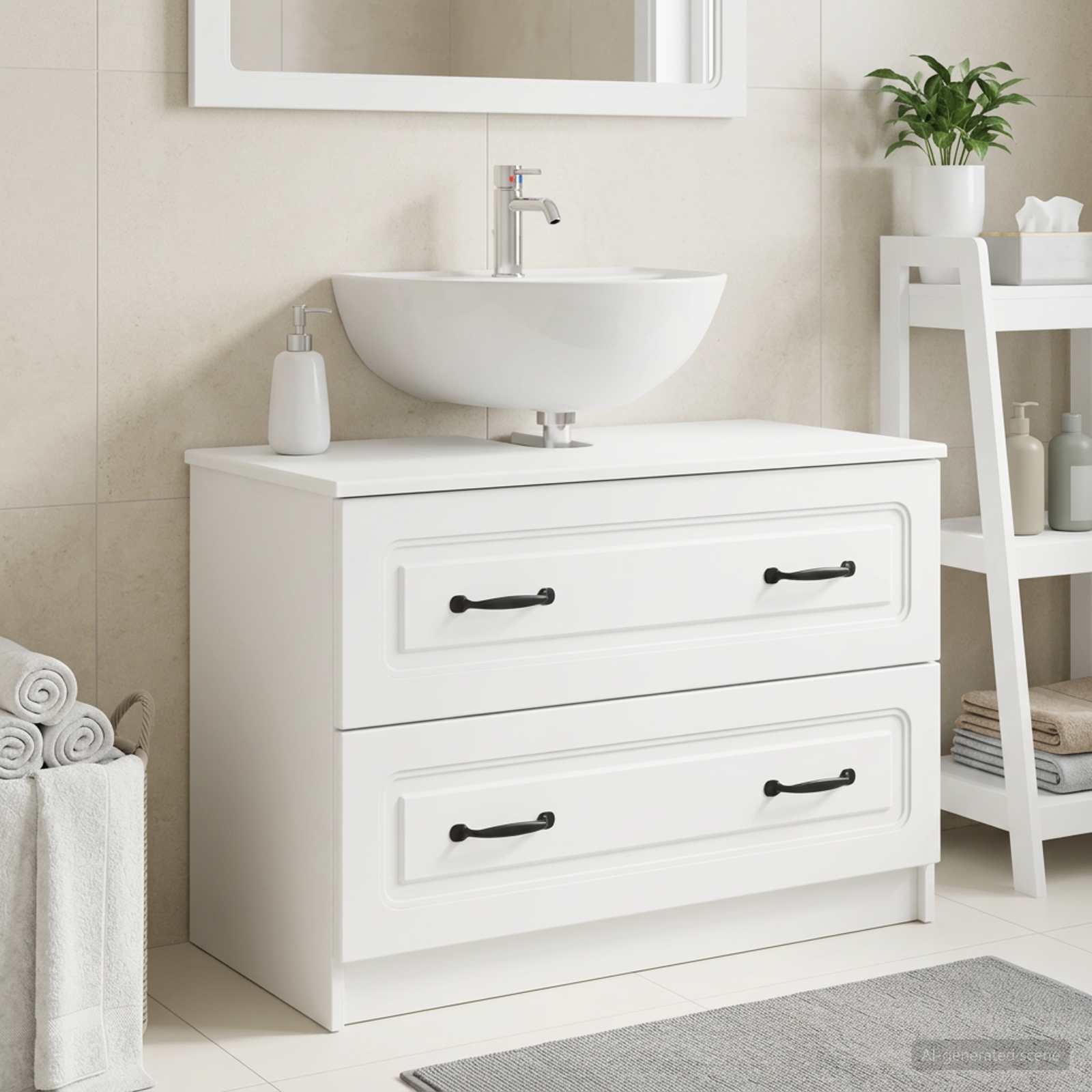 Image of Bathroom Cabinet For Sink Utrecht 82 X 41 X 56 Cm - Color Of Choice