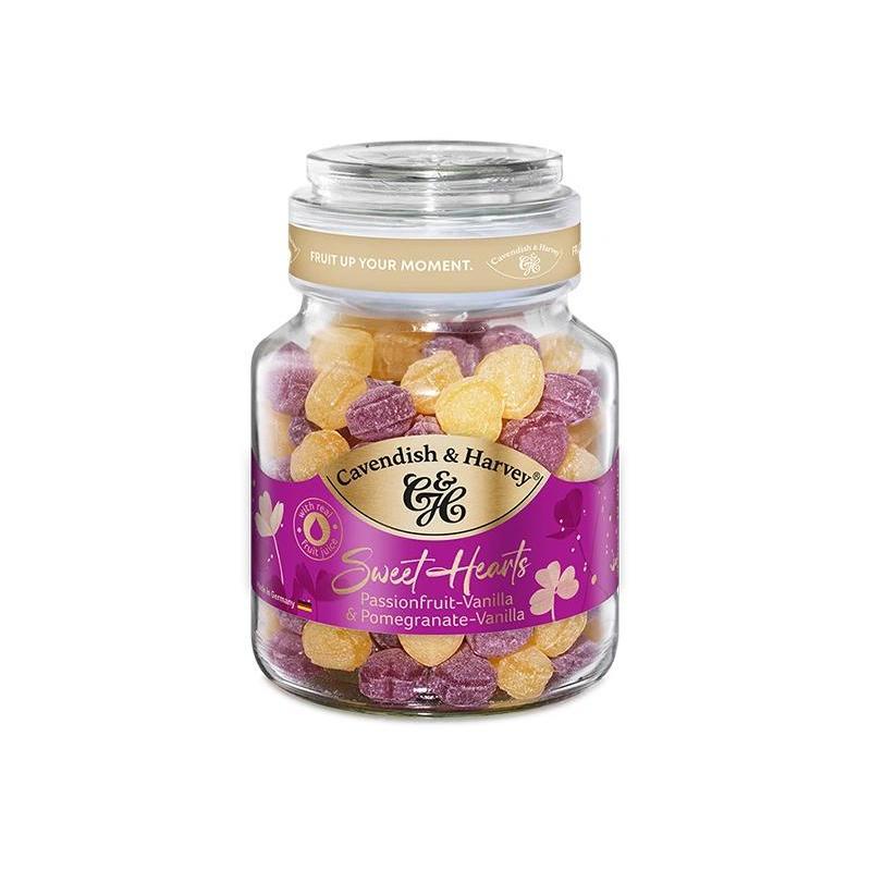 Image of Cavendish & Harvey Bonbons Sweet Hearts Pomegranate-vanilla & Passionfruit-vanilla 350g
