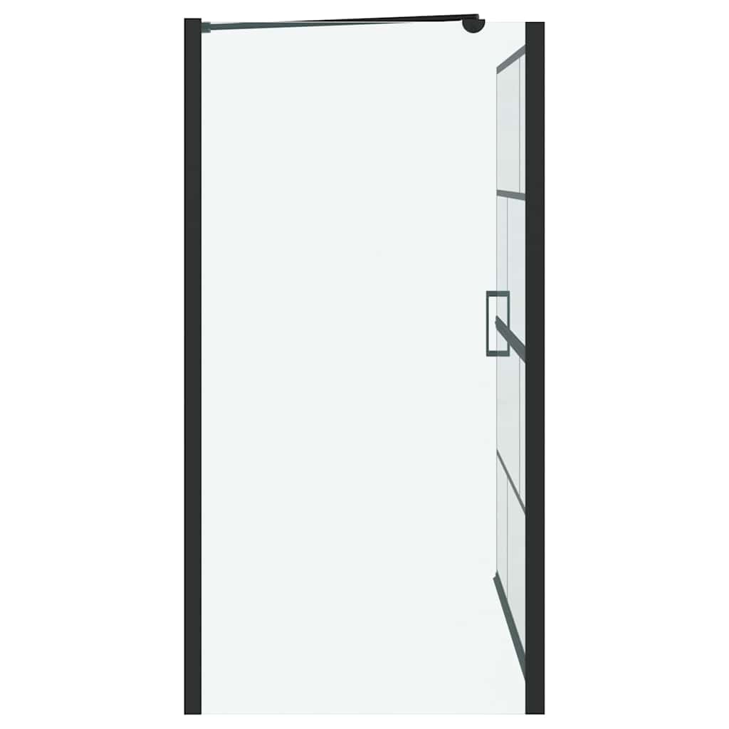 Mayfair Black and Transparent Bath Shower Screen