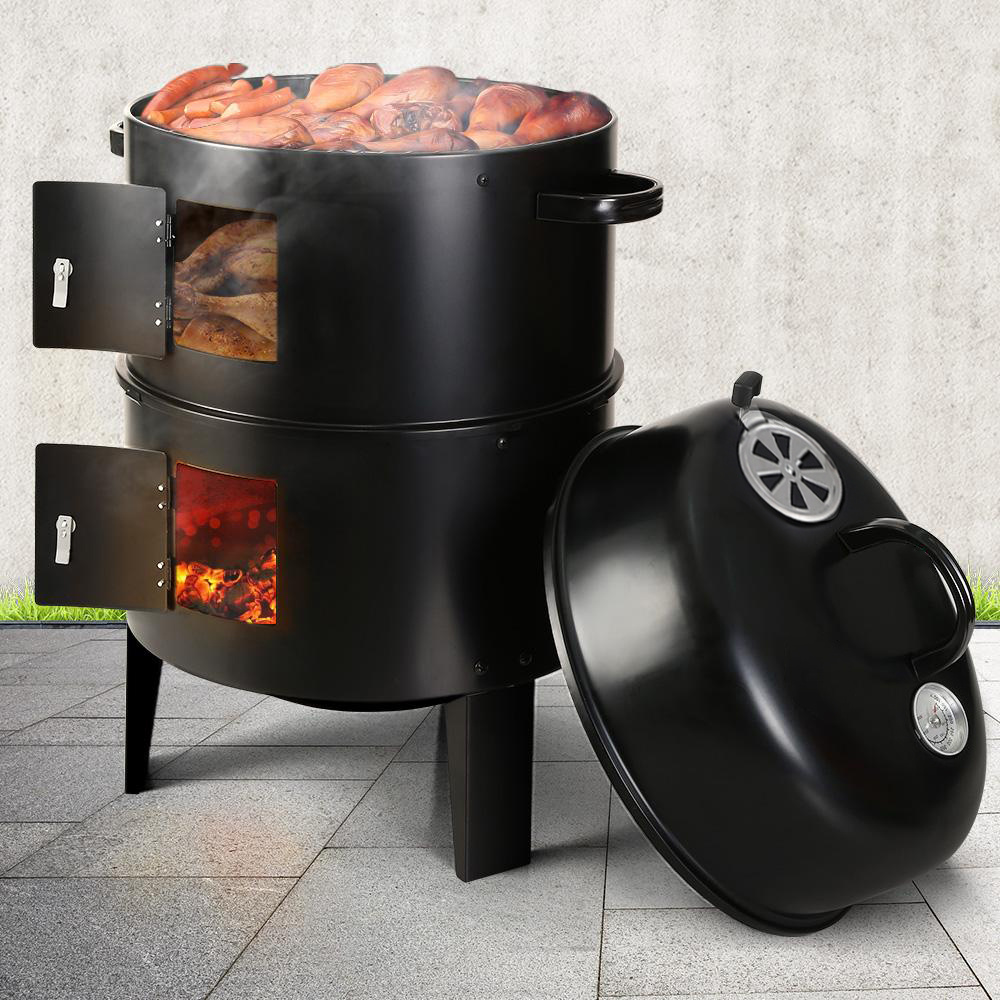 TEMU 1pc Black Iron Multi-functional Outdoor Barbecue Grill, Suitable For Courtyards, Gardens, Parties And Camping. Dimensions: 40 * 84 Cm.