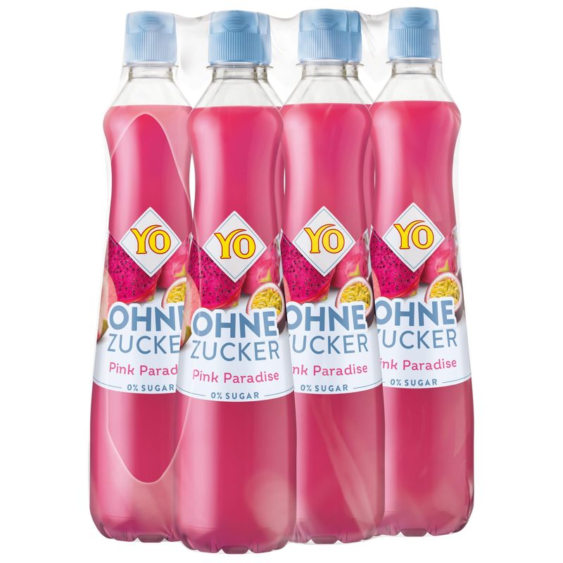 6 Packs Of Sugar-free Pink Paradise Syrup, 0.7l (6x700ml)