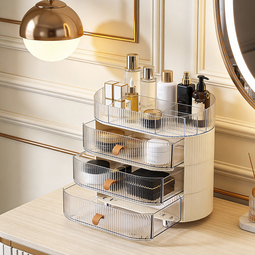 Stackable Display Vanity Organiser with 3 Drawers