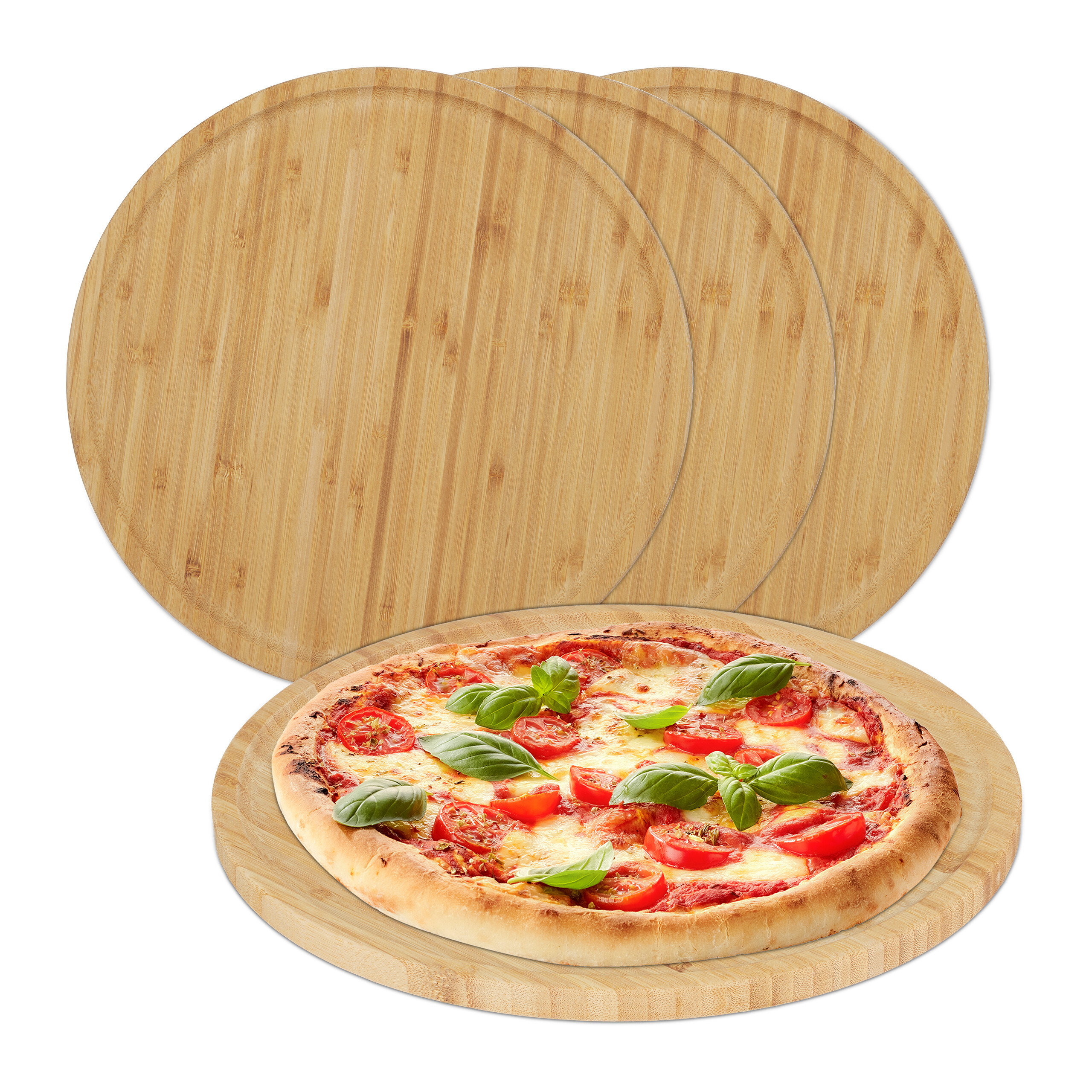 E-shop 4 x Pizzateller in Natur - Ø 32 cm