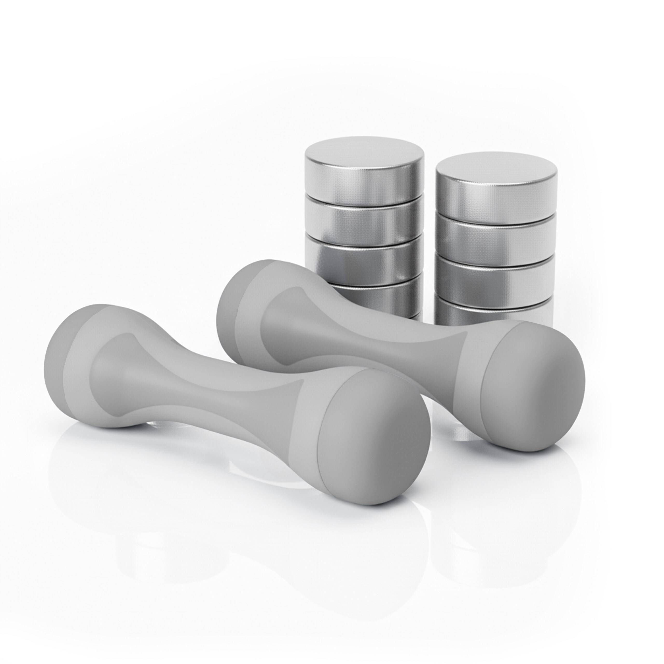2x Dumbbell In Gray