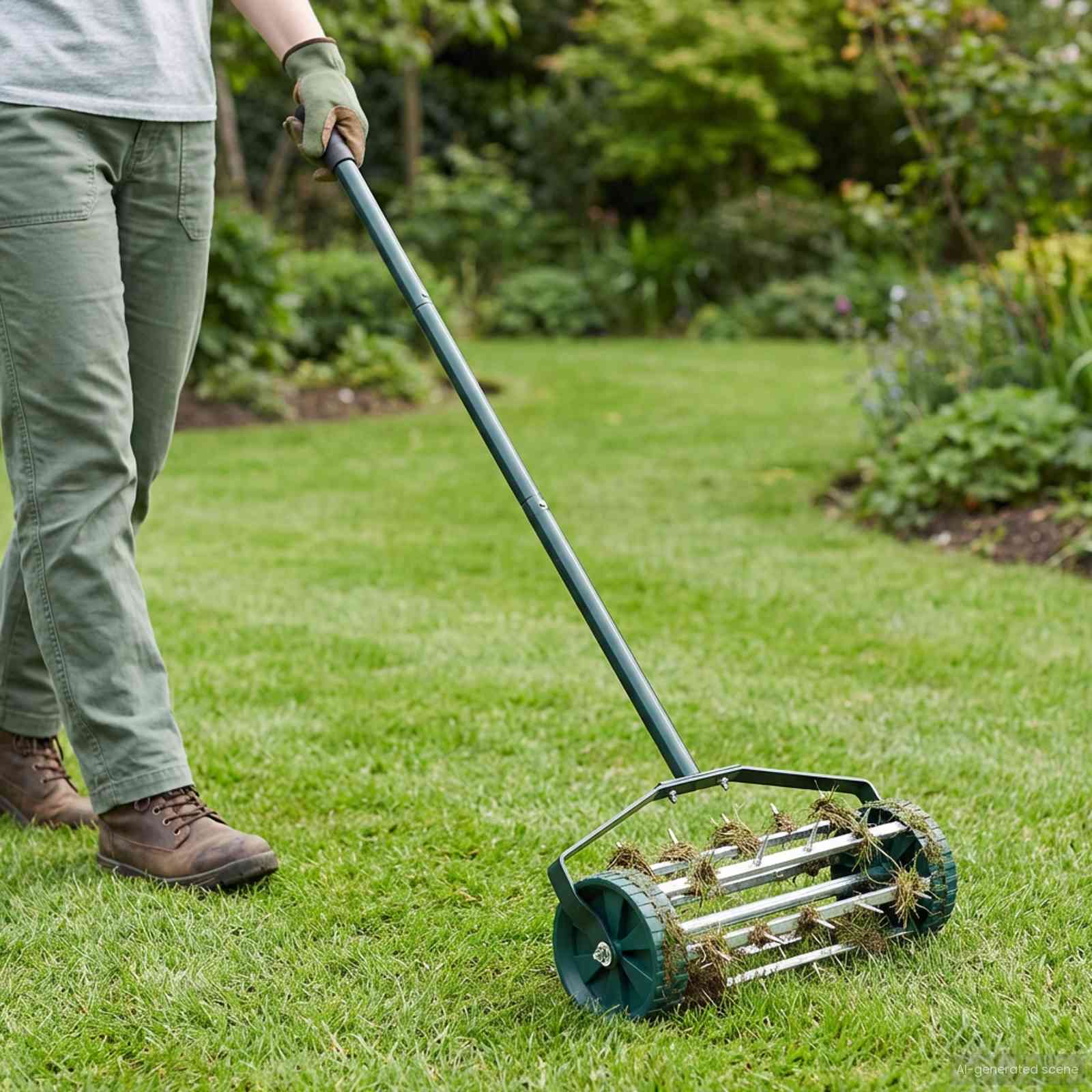 Lawn Aerator Gardening Tools Aeration Tool Lawn Care Tool For Outdoor Tool Garden Roller Roller Aerator Terrace Care Soil Aerator