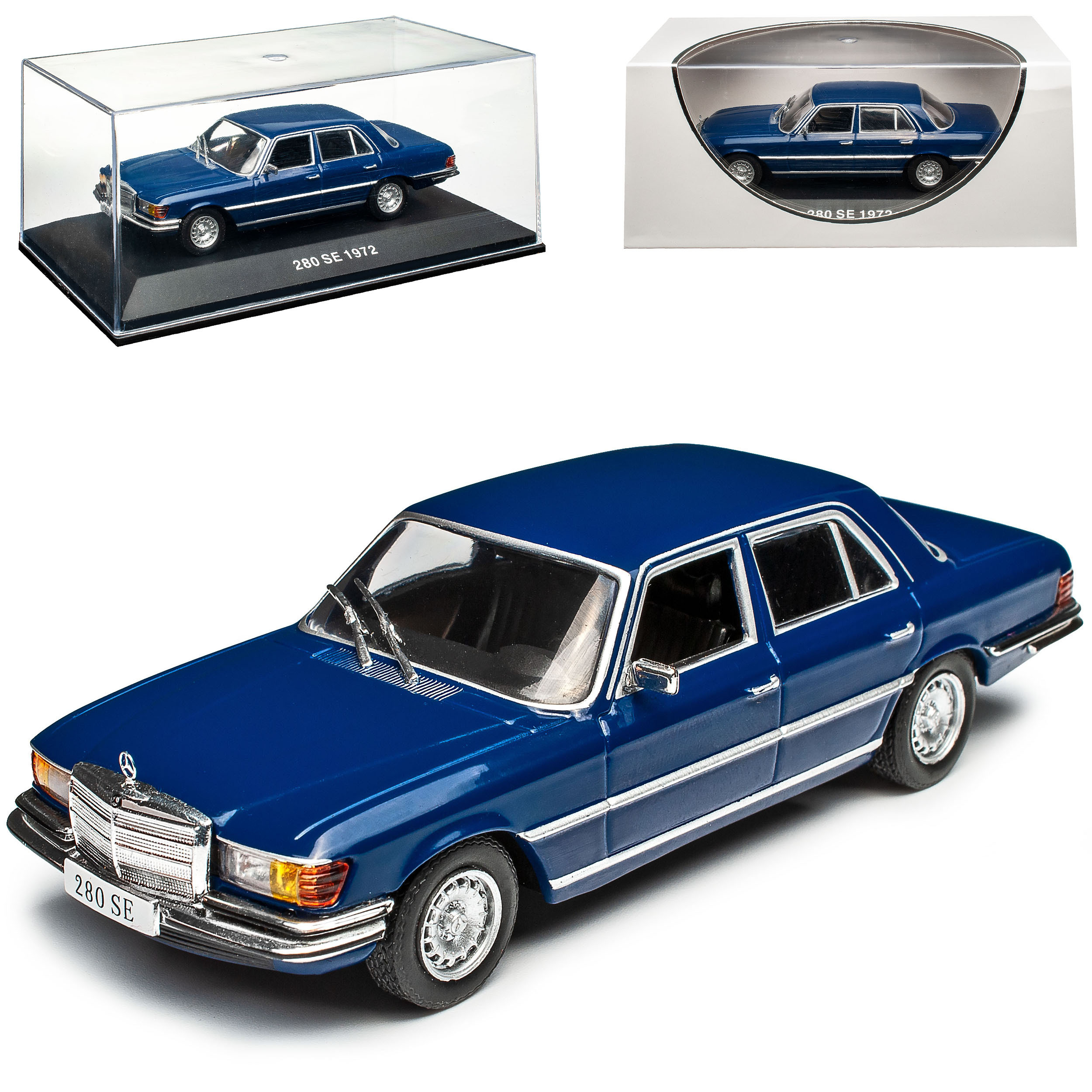 Image of Mercedes-benz W116 280 Se Sedan Dark Blue 1972-1980 1/43 Ixo Model Car